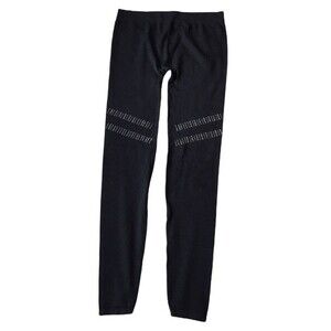 Material Girl Black Rhinestoned Accent Leggings